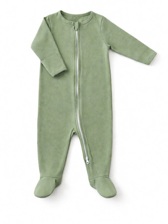 CuddleCub Other - NWT Baby Footed One-Piece Pajama with Two-Way Zipper & Cuffed Sleeves